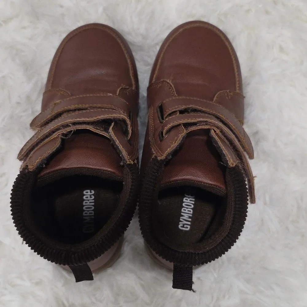 Gymboree Brown Kids Boots with Velcro Straps. Size 13